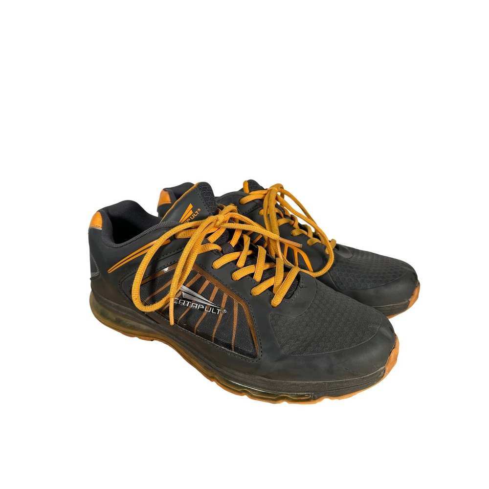 Catapult Chase Black Orange Athletic Running Sneakers‎ Sporty Gym Shoes Mens 9.5